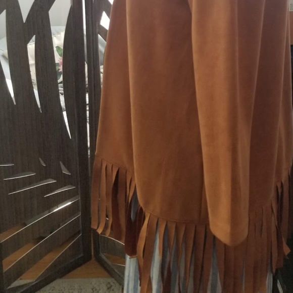 Leather Fringe Jacket, Shrug or Fashion Accent - Picture 4 of 6